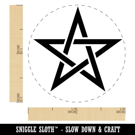 Pentacle Star Witch Wicca Occult Self-Inking Rubber Stamp Ink Stamper for Stamping Crafting Planners Blue {1}
