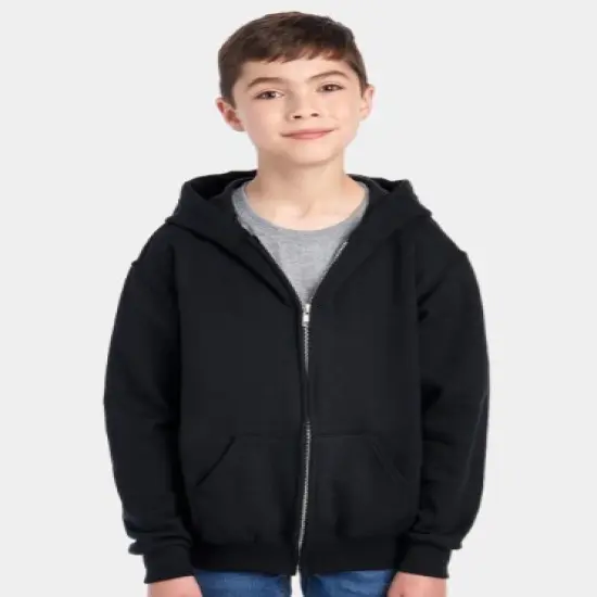 JERZEES&reg; NuBlend Youth Full-Zip Hooded Sweatshirt Forest {2}