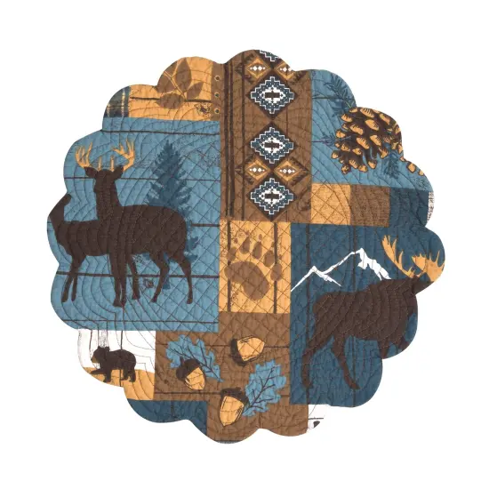 Timber Trails Sky Round Thanksgiving Placemats Set of 6, 17" {1}