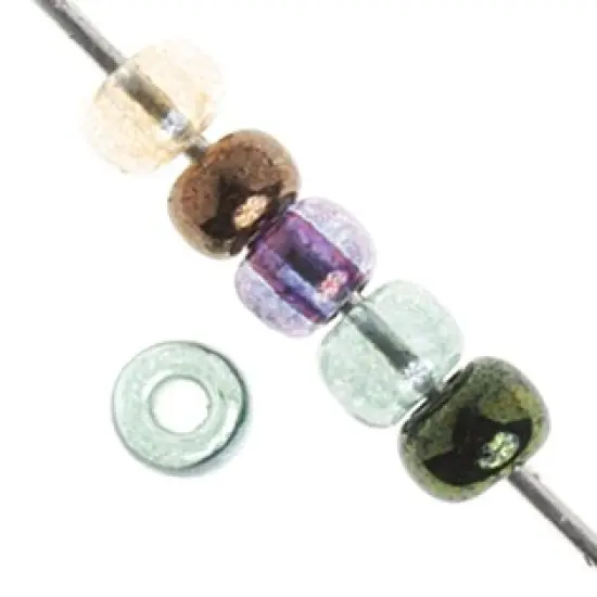 John Bead 6/0 Mixed Czech Glass Seed Beads, 500g Crystal Multi Luster {2}