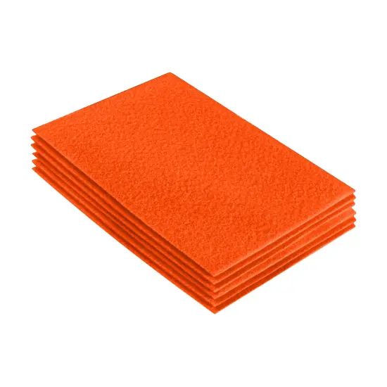 FabricLA Acrylic Felt Sheets for Crafts - Precut 9" X 12" Inches (20 cm X 30 cm) Felt Squares - Use Felt Fabric Craft Sheets for DIY, Costume, and Decoration | Light Orange - 6 Pieces {1}