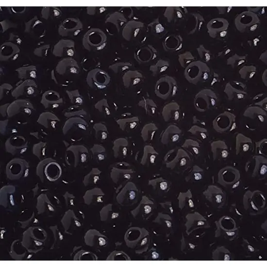 John Bead 6/0 Opaque Czech Glass Seed Beads, 500g Black {1}