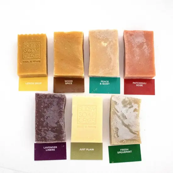 Sudsy Soapcakes Natural Soap Bars - Variety Pack of 7 Scented 4-ounce bars, Boxed {5}