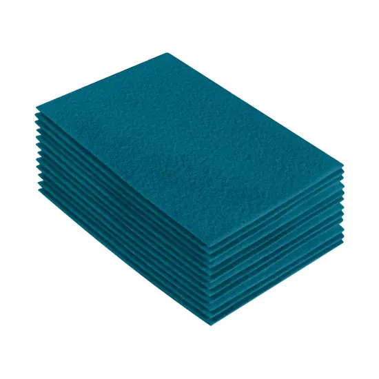FabricLA Acrylic Felt Sheets for Crafts - Precut 9" X 12" Inches (20 cm X 30 cm) Felt Squares - Use Felt Fabric Craft Sheets for DIY, Costume, and Decoration | Turquoise- 12 Pieces {1}