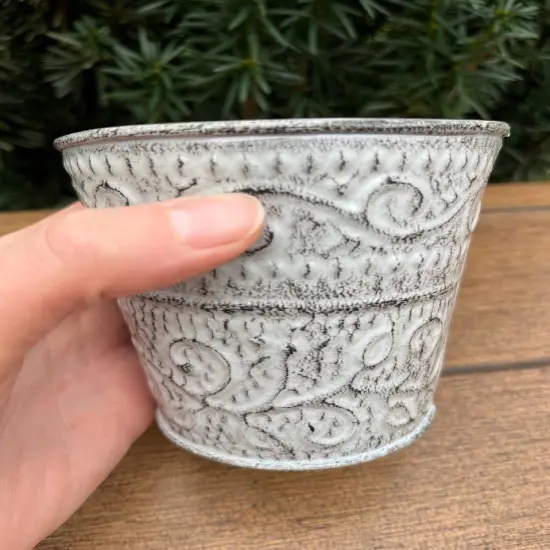 Trio Planter - 4" White Vintage {5}