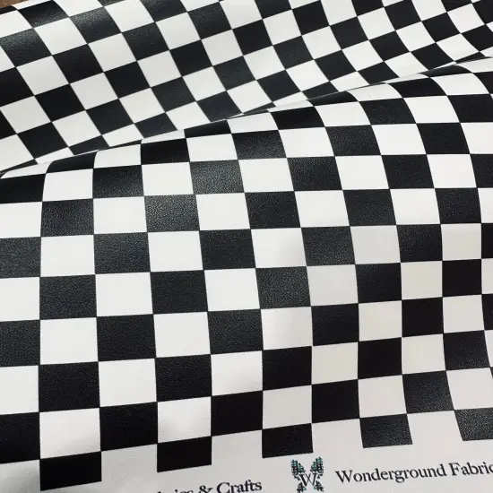Black and White Check Smooth vinyl {1}