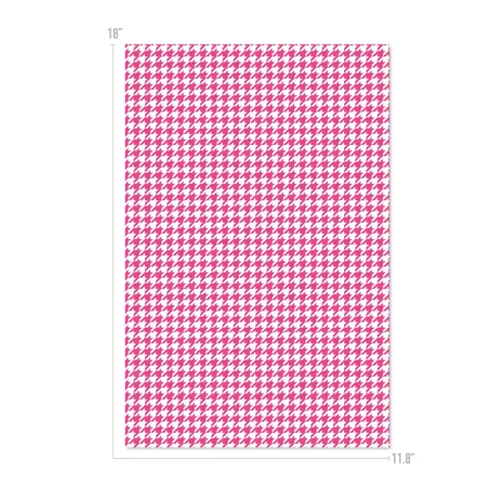 Happy Crafters Houndstooth 11.8" x 18" Sheet Pink and White {1}