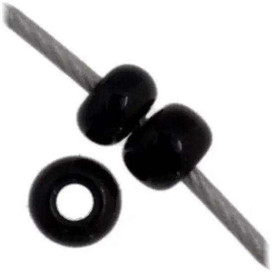 John Bead 11/0 Opaque Czech Glass Seed Beads, 250g Black {2}
