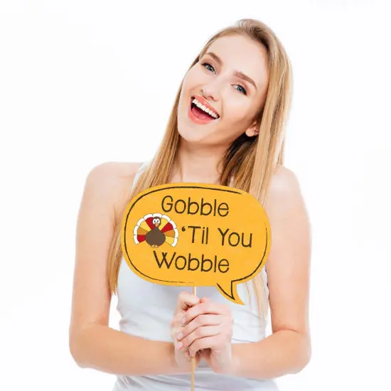 Big Dot of Happiness Give Thanks - Thanksgiving Party Photo Booth Props Kit - 20 Count {4}