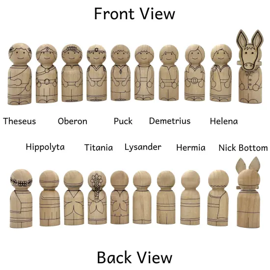 Midsummer Night's Dream Peg Doll Set by Pegsies&trade; {2}