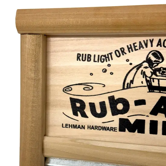 Lehman's Galvanized Steel Manual Washboard, Rub-A-Dub, Wavy, V Crimp, for Function, Decor, or Music, Small 18 in x 8.5 inches {4}