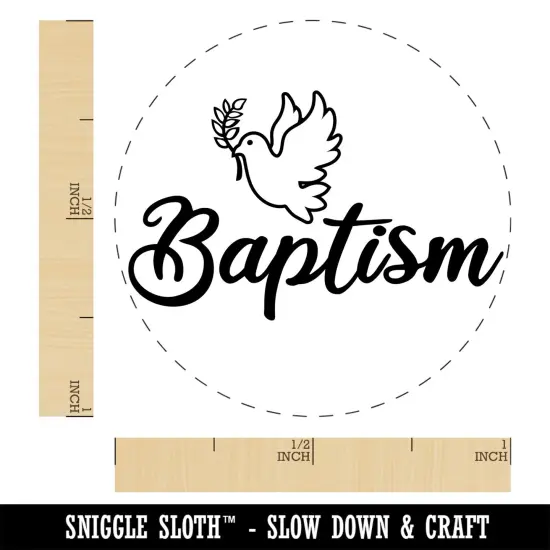 Baptism Dove Christening Self-Inking Rubber Stamp Ink Stamper for Stamping Crafting Planners Purple {1}
