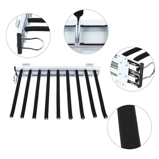 Kitcheniva Stainless Steel Pull Out Trouser Pants Hanger Rack Non-slip {3}