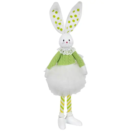 Northlight Ballerina Bunny Standing Easter Figure - 15" - Green and White {1}