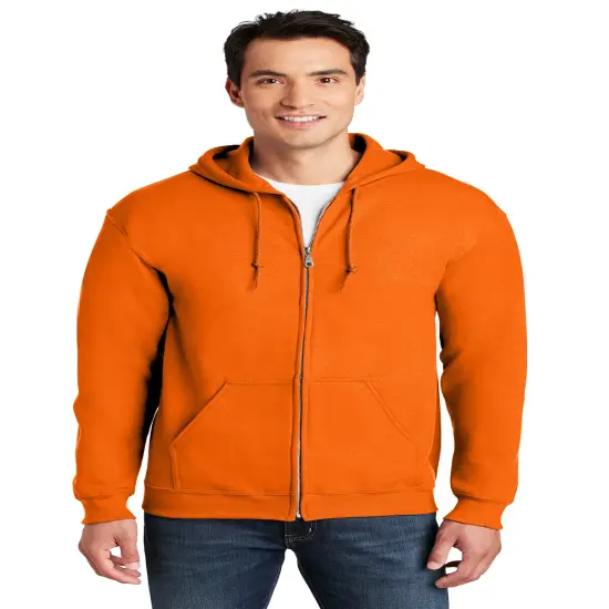 Gildan&reg; Heavy Blend Long Sleeve Full-Zip Hooded Sweatshirt Safety orange {1}
