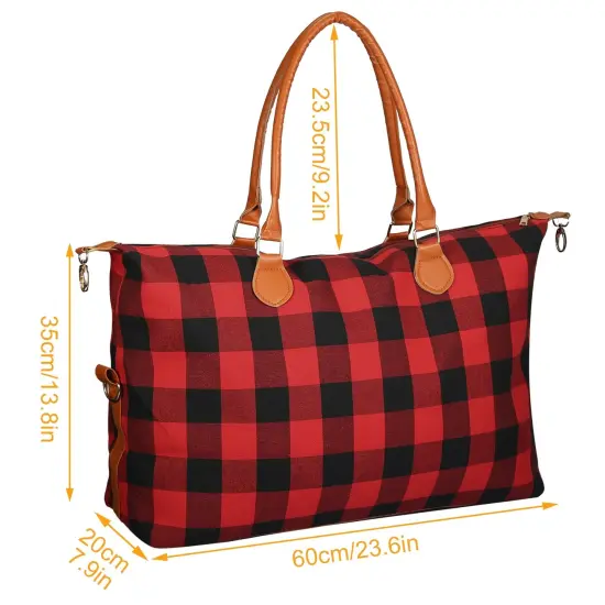 Women Duffle Bag Travel Luggage Bags Weekend Overnight Bag Tote Bags Shoulder Handle Bags Red {3}