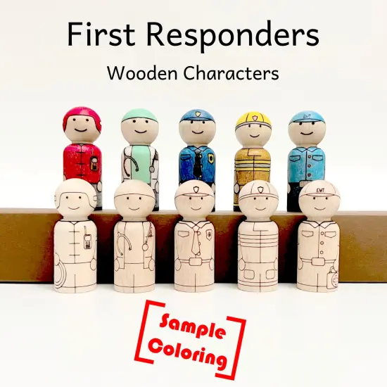 First Responders Peg Doll Set by Pegsies&trade; {2}
