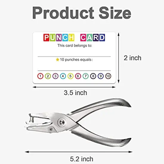 200 Pieces Reward Punch Cards - Behavior Incentive Awards for Kids Students Teachers - Business Loyalty Card 2" x 3.5" {1}