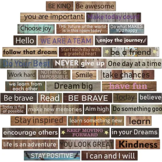 Hotop 42 Pcs Growth Mindset Inspirational Posters Banners Motivational Posters for Classroom Bulletin Board Decor Home Sweet Classroom Motivational Gallery Teacher Door Signs (Farmhouse Style) {1}
