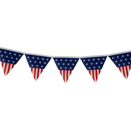 Northlight 9.75' Americana Pennant USA Flag Hanging Wall Banner Blue {4}