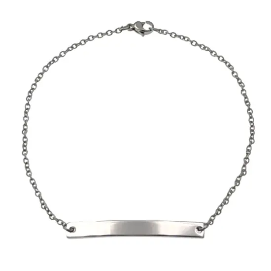 Blank Stainless Steel Curved Bar Bracelet/Anklet {3}