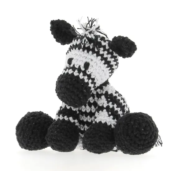 Hoooked Amigurumi DIY Kit W/Eco Barbante Yarn-Zebra Zizi - Noir {2}