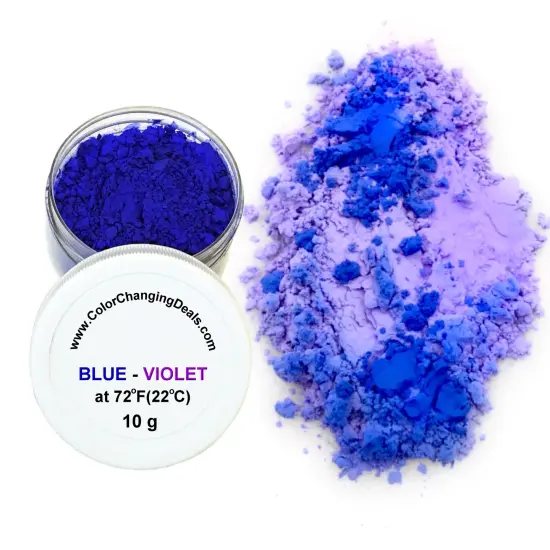 Color Changing Powder Pigment Thermochromic Temperature Heat Sensitive Blue violet 22&deg;f {1}