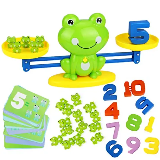Valentines for Preschoolers Frog Balance Counting Toys for Boys & Girls Educational Number Toy Fun Children's Gift STEM Learning Age 3+ (63 PCS) {2}