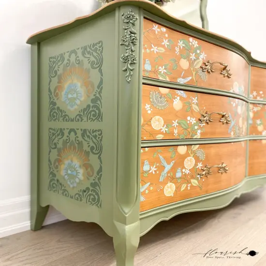 Redesign With Prima Decor Stencils Cece - Mix & Style - Damask Elements - 5 pcs, 12"x12" sheet size each 655350657062 {3}