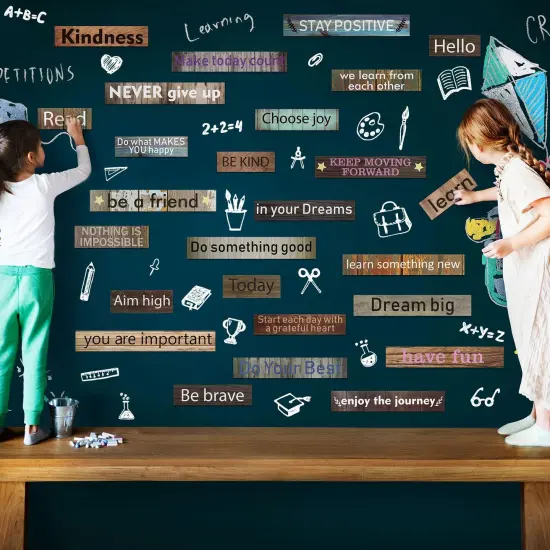 Hotop 42 Pcs Growth Mindset Inspirational Posters Banners Motivational Posters for Classroom Bulletin Board Decor Home Sweet Classroom Motivational Gallery Teacher Door Signs (Farmhouse Style) {4}