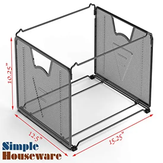 2-Pack SimpleHouseware Mesh Hanging File Organizer, Black {4}