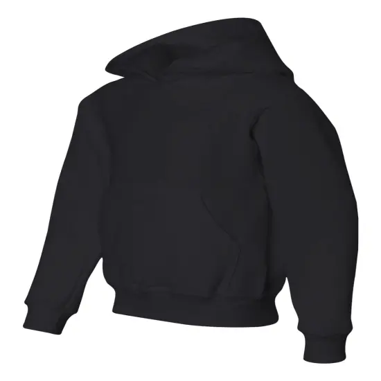 JERZEES&reg; Hooded Turtle Neck Long Sleeve Sweatshirt For Youth Black {4}
