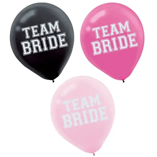 Team Bride Latex Balloons, Asst. Colors {1}