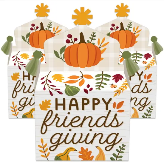 Big Dot of Happiness Fall Friends Thanksgiving - Treat Box Party Favors - Friendsgiving Party Goodie Gable Boxes - Set of 12 {3}