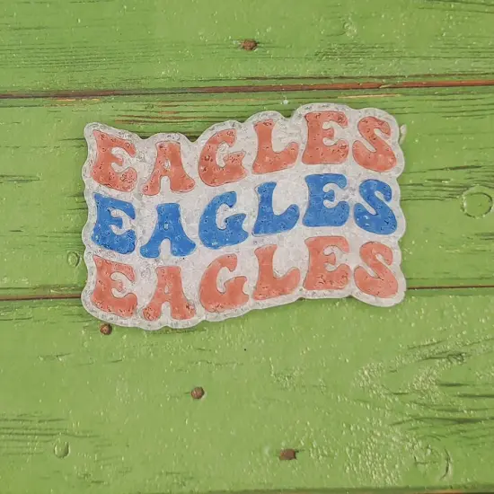 Eagles Eagles Eagles Retro Font Silicone Freshie Mold {2}