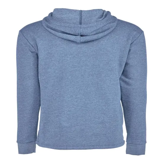 Next Level Apparel&reg; Malibu Welt Long Sleeve Pocket Hoodie Heather bay blue {7}