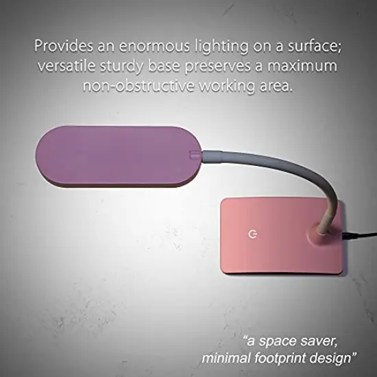 Pink Desk Lamps for Home Office - Super Bright Small Desk Lamp with USB Charging Port, a Perfect LED Desk Light as Study Lamp, Bedside Reading Lights {5}