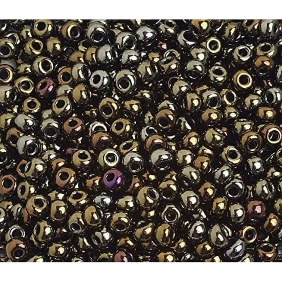 John Bead 6/0 Opaque Czech Glass Seed Beads, 500g Brown AB {1}