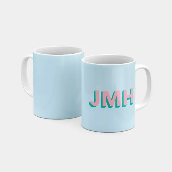 Monogram 3D Initials 11oz Mug V {2}