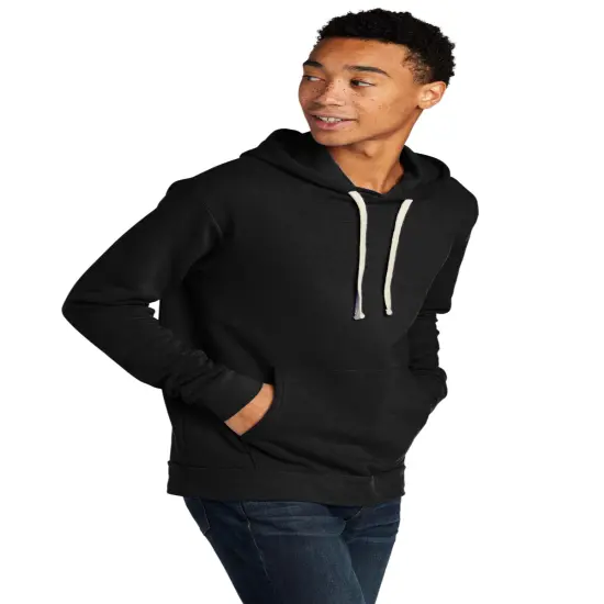Next Level&reg; Unisex Santa Cruz Pullover Hoodie Black on black {4}