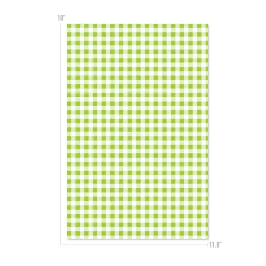 Happy Crafters Buffalo Plaid 11.8" x 18" Sheet Green and White {1}