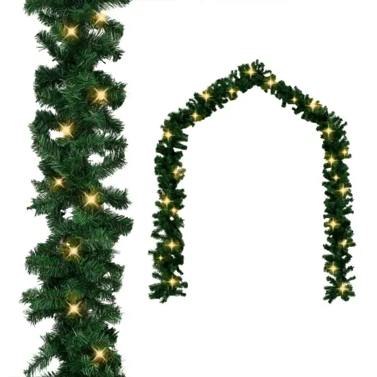 Christmas Garland with LED Lights - 16 ft {1}