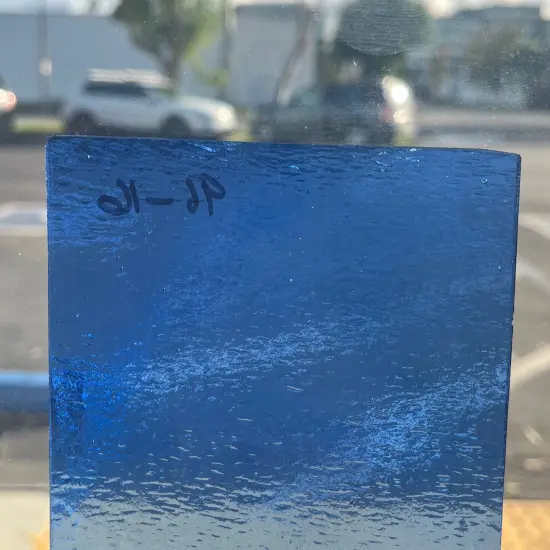 Sapphire Blue Transparent COE 96 Fusible Glass Sheets / Mosaic Squares - 4 Pack {4}