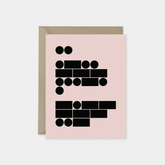 Morse code "I Love You" Card No. 3, {4}