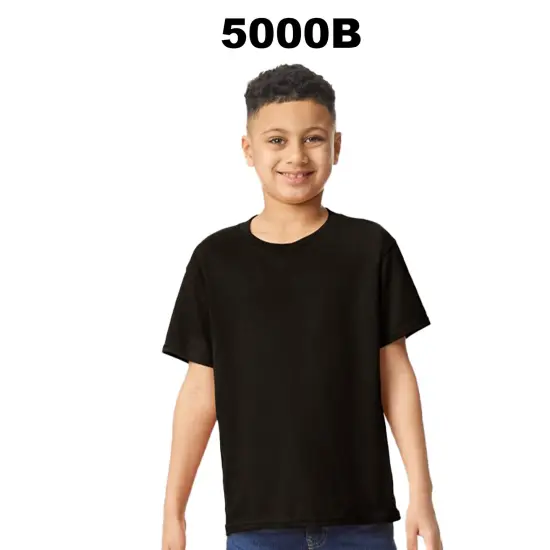 Gildan&reg; Heavy Cotton Crew Neck Short Sleeve Youth T-Shirt Gold {5}