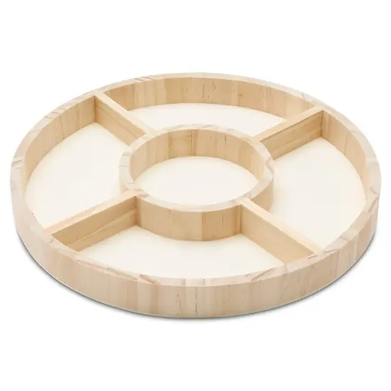 DIY Round Wooden Divided Serving Tray, Multiple Sizes, 5 Sections for Party | Woodpeckers {1}