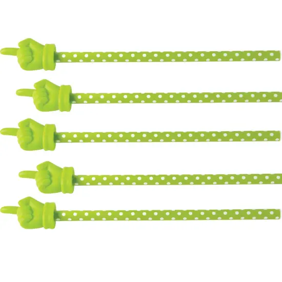 Lime Polka Dots Hand Pointer, Pack of 5 {1}