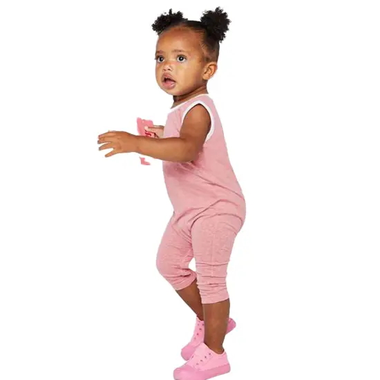 Rabbit Skins&reg; Infant Harborside M&eacute;lange Tank Romper - 4492 Smoke melange {6}