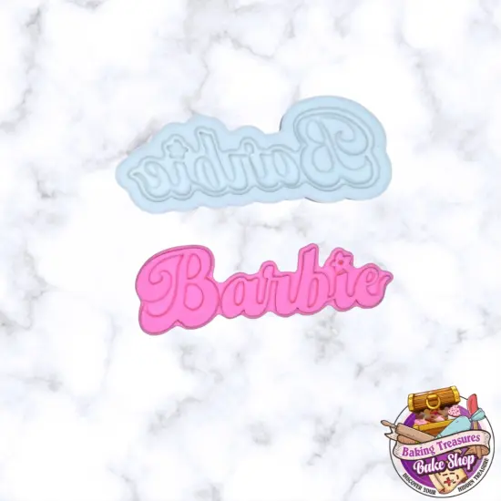 Doll Name With Flower Silicone Mold {1}