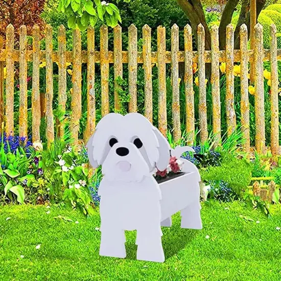 Cute Animal Shaped Flower Planter White {4}